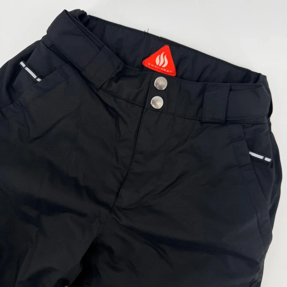 Columbia Bugaboo Snow‎ Pants Kids Small 7/8 Black Omni-Heat Waterproof XG8016